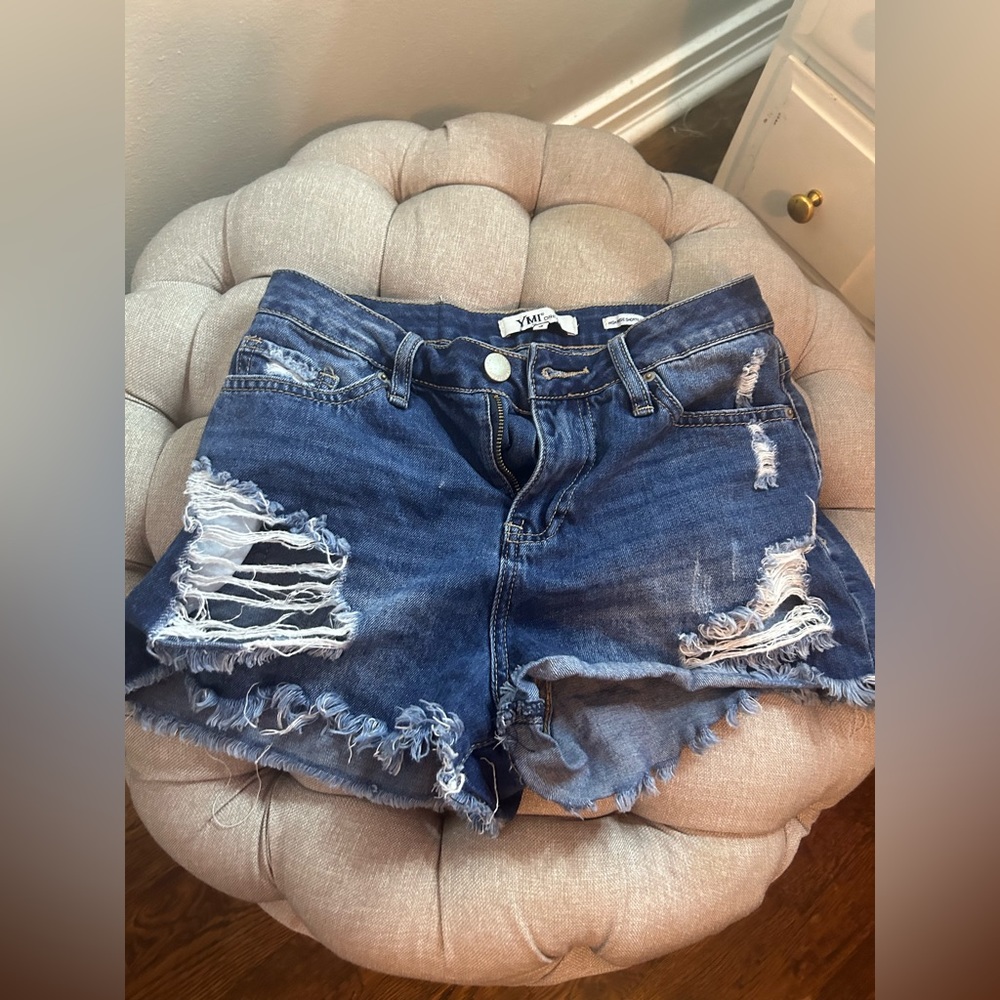 Ymi dream high rise jean shorts